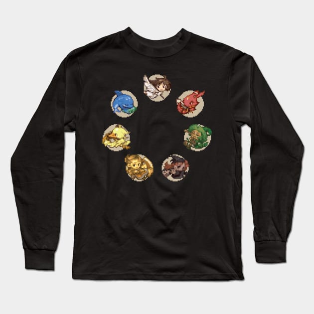 Threads of Fate Mint Magic Circle Long Sleeve T-Shirt by inotyler